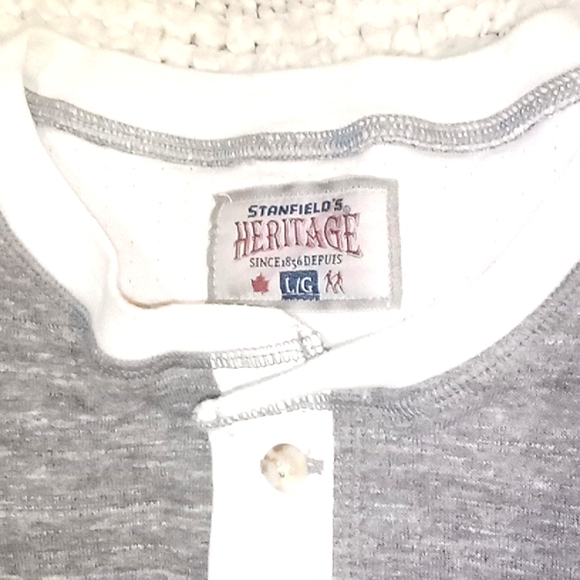 Button up HERITAGE pullover Lg/Light grey - Picture 2 of 3